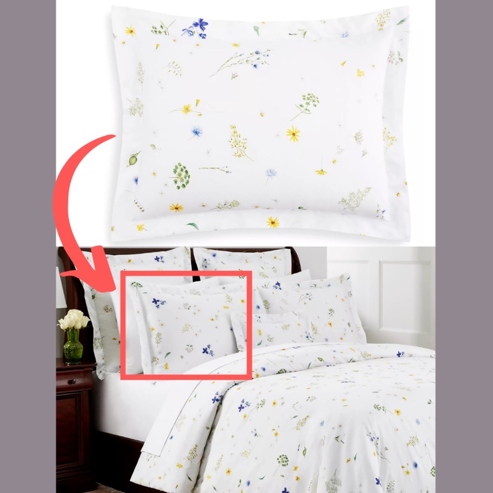 NEW Schlossberg Fleur Blanc [ 1 Standard ]‎ Pillow Sham in Floral